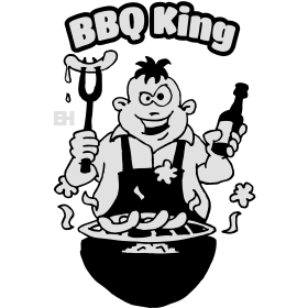 BBQ King, two color T-shirt design
