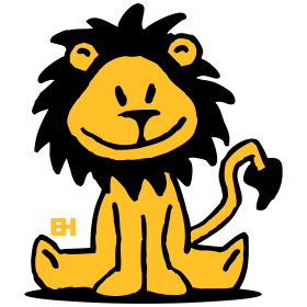 Lion II, two colour T-shirt design