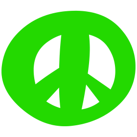 Peace sign, one colour T-shirt design