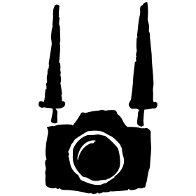 Photo camera, one color T-shirt design