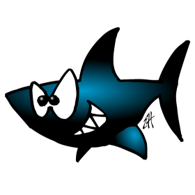 Shark II, full color T-shirt design